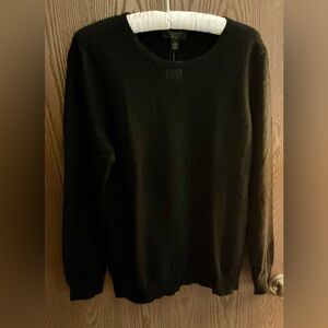 Black Cashmere Sweater L NWT
